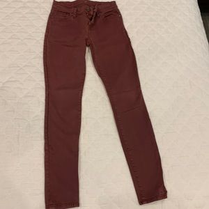 7 jeans, brick red!